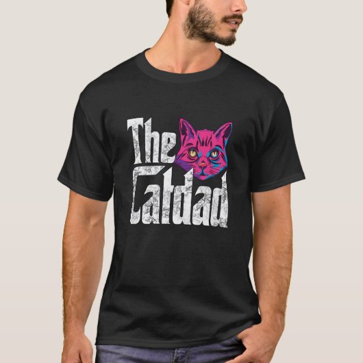 Cat Dad The Catfather Crazy Cat Father Kitty Daddy T-Shirt (Vorderseite)