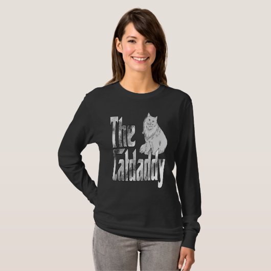 Cat Dad The Catfather Crazy Cat Father Kitty Daddy T-Shirt (Vorne ganz)