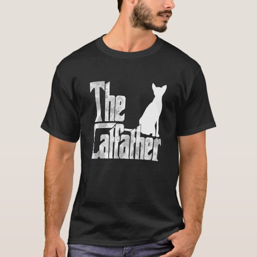 Cat Dad The Catfather Crazy Cat Father Kitty Daddy T-Shirt (Vorderseite)