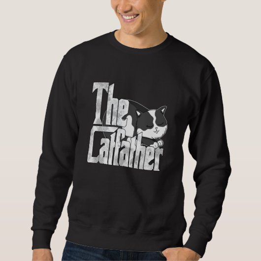 Cat Dad The Catfather Crazy Cute Cat Father Kitty Sweatshirt (Vorderseite)