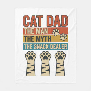 Cat Dad The Snack Dealer Vintage Cat Lover Shirt_1 Fleecedecke