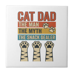 Cat Dad The Snack Dealer Vintage Cat Lover Shirt_1 Fliese