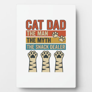 Cat Dad The Snack Dealer Vintage Cat Lover Shirt_1 Fotoplatte