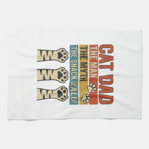 Cat Dad The Snack Dealer Vintage Cat Lover Shirt_1 Geschirrtuch