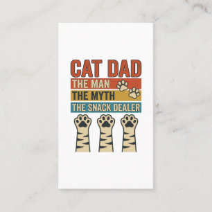 Cat Dad The Snack Dealer Vintage Cat Lover Shirt_1 Visitenkarte