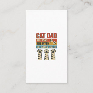 Cat Dad The Snack Dealer Vintage Cat Lover Shirt_1 Visitenkarte