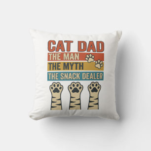 Cat Dad The Snack Dealer Vintage Katzenliebhaber-S Kissen