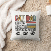 Cat Dad Vintage Funny Snack Dealer Shirt Design_1 Kissen (Decke)