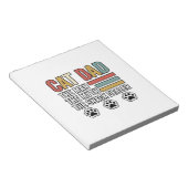 Cat Dad Vintage Funny Snack Dealer Shirt Design_1 Notizblock (angewinkelt)