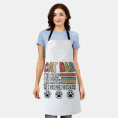 Cat Dad Vintage Lustiger Snackhändler-Shirt-Design Schürze (Getragen)