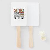 Cat Dad Vintage Lustiges Snack Dealer Shirt Design Fächer (Vorne und Hinten)