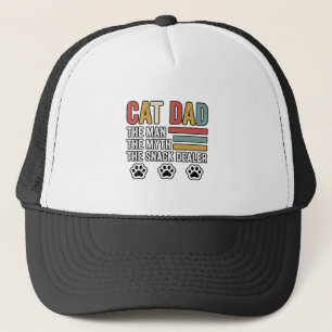 Cat Dad Vintage Lustiges Snack Dealer Shirt Design Truckerkappe