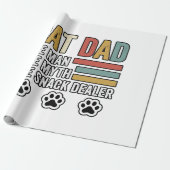 Cat Dad Vintage Lustiges Snack-Händler-Shirt-Desig Geschenkpapier (Ungerollt)