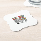 Cat Dad Vintage Lustiges Snack-Händler-Shirt-Desig Untersetzer (angewinkelt)