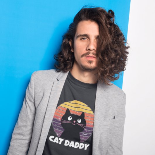 CAT DADDDY VINTAGE RETRO STYLE-T - Shirt