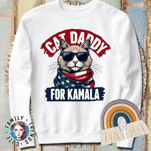 Cat Daddies für Kamala Funny Cat Vater Wahl wählen Sweatshirt