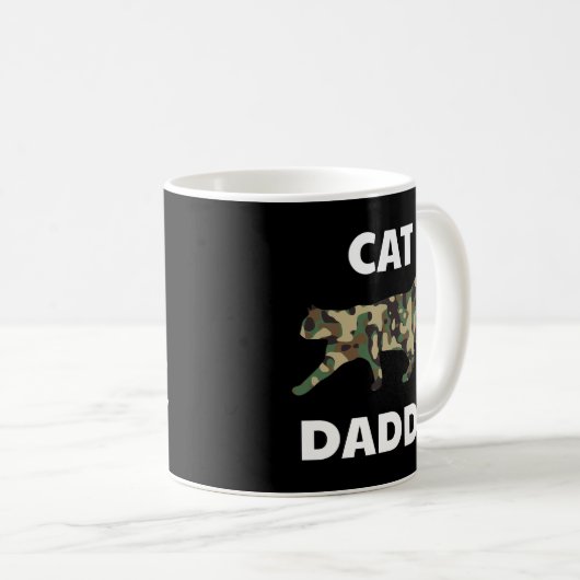 Cat Daddy Camouflage Funny Vater Hausbesitzer Vate Kaffeetasse (VorderseiteRechts)