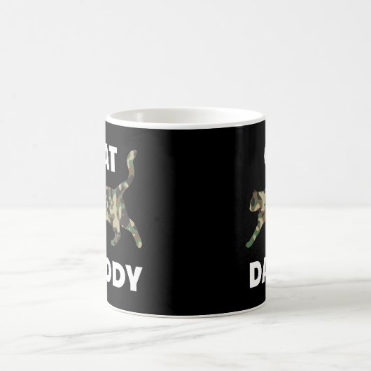 Cat Daddy Camouflage Funny Vater Hausbesitzer Vate Kaffeetasse (Mittel)