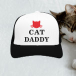 Cat Daddy cap Trucker Hat Truckerkappe<br><div class="desc">Cat Daddy cap Trucker Hat kann ein großartiges Geschenk für jeden Katzenliebhaber.</div>