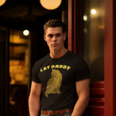 CAT DADDY CAT VATER GLITZER T - SHIRT