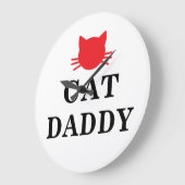 Cat Daddy Clock Große Wanduhr (Winkel)