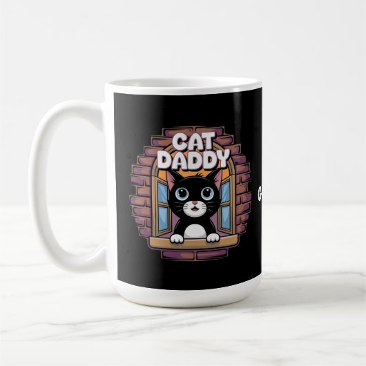 Cat Daddy Extraordinaire Der beste Katze-Vater all Kaffeetasse (Links)