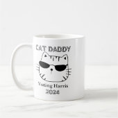 Cat Daddy For Kamala Funny Cat Vater Vote Kamala E Kaffeetasse (Links)