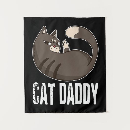 Cat Daddy | Funny Cat Lover zum Vatertag Wandteppich (Vorderseite)