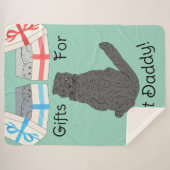 Cat Daddy Gifts Sherpa Blanket Sherpadecke (Vorderseite (Horizontal))