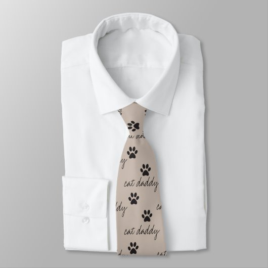 Cat Daddy Gray Tabby Cat Neck Tie Krawatte (Gebunden)
