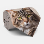 Cat Daddy Gray Tabby Cat Neck Tie Krawatte (Gerollt)
