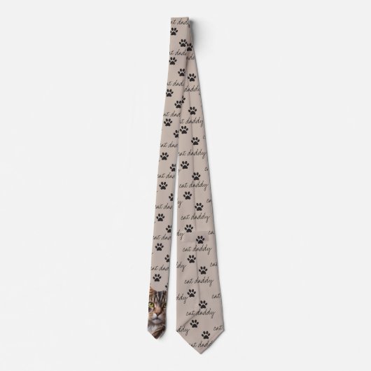 Cat Daddy Gray Tabby Cat Neck Tie Krawatte (Rückseite)