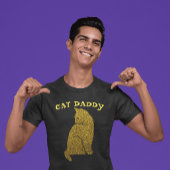 CAT DADDY IMITATS GOLD GLITZER BLACK T - SHIRT
