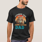 Cat Daddy Main Coon NUMMER ONE MAINE COON VATER Ma T-Shirt (Vorderseite)