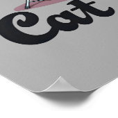 Cat Daddy Musician Drummer | Tabby Cats Lover Art Poster (Ecke)