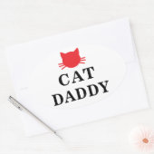 Cat Daddy Oval Stickers (Umschlag)
