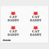 Cat Daddy Oval Stickers (Blatt)