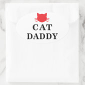 Cat Daddy Oval Stickers (Tasche)
