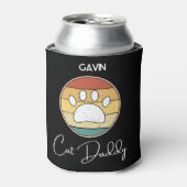 Cat Daddy Retro Cat Paw Grandpa Weihnachtsgeschenk Dosenkühler (Kanne Vorderseite)