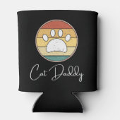 Cat Daddy Retro Cat Paw Grandpa Weihnachtsgeschenk Dosenkühler (Rückseite)