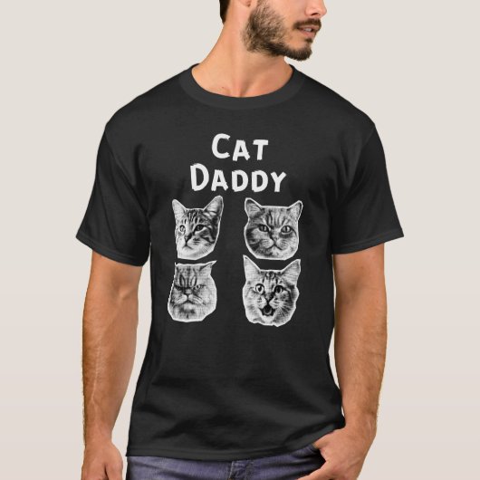 Cat Daddy Retro T-Shirt (Vorderseite)