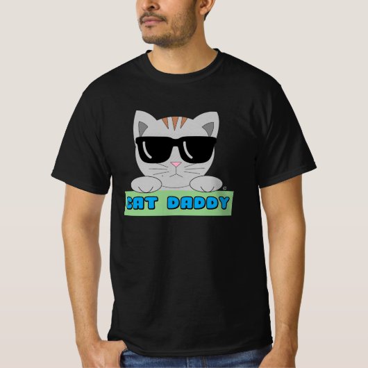 CAT DADDY Sonnenbrille Katze T-Shirt (Vorderseite)