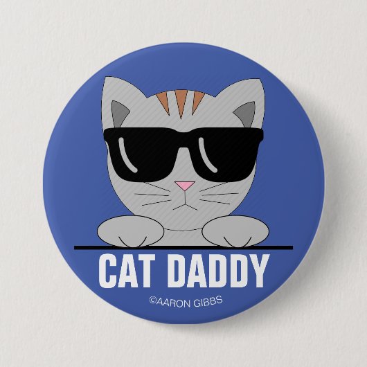 CAT DADDY Sonnenbrille Katzenknopf Button (Vorderseite)