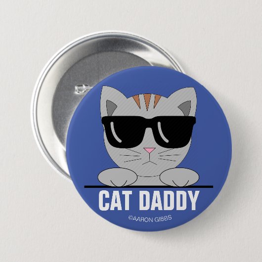 CAT-DADDY-Sonnenbrille Katzenschaltfläche Button (Vorne & Hinten)