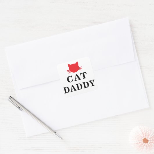 Cat Daddy Square Stickers (Umschlag)