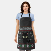 Cat Daddy Ugly Christmas Sweater Pajama Kitty Cat Schürze (Getragen)