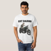 CAT DADDY VATER BIKER MENÜ T - SHIRT (Vorne ganz)