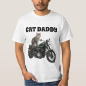 CAT DADDY VATER BIKER MENÜ T - SHIRT (Vorderseite)