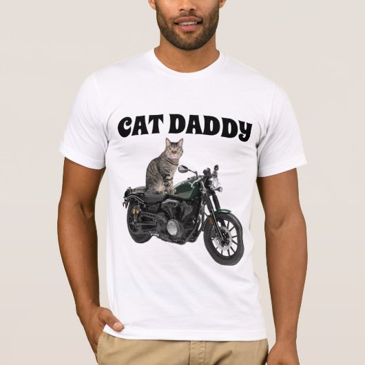CAT DADDY VATER BIKER T - SHIRT (Vorderseite)