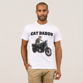 CAT DADDY VATER BIKER T - SHIRT (Vorne ganz)